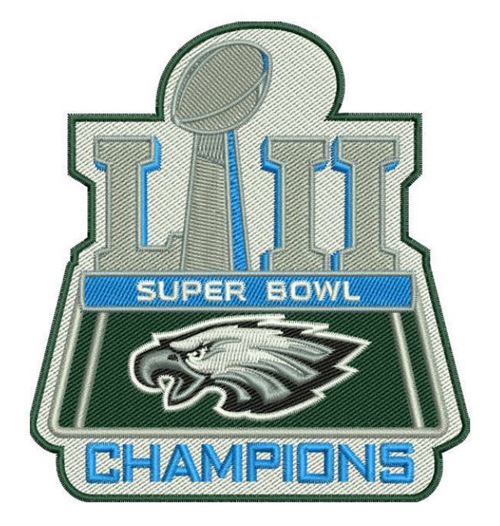 Stitched Philadelphia Eagles Super Bowl LII 52 Champions Jersey Patch - Click Image to Close